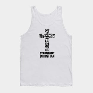 2nd Amendment Christian, black Tank Top